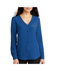 Port Authority - Ladies Long Sleeve Button-Front Blouse